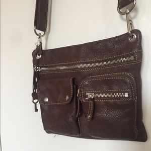 Fossil Brown Leather Crossbody Purse